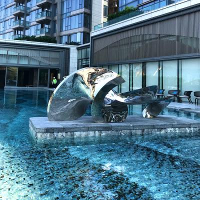 China China Abstract Art Real Estate Large Custom Stainless Steel Outdoor Modern Sculpture for sale