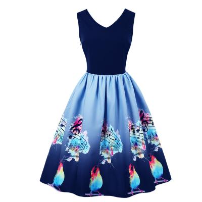 China Fashion Breathable Boho Sleeveless Wholesale Style Holiday Retro Christmas Nerd Tube Dress Women for sale