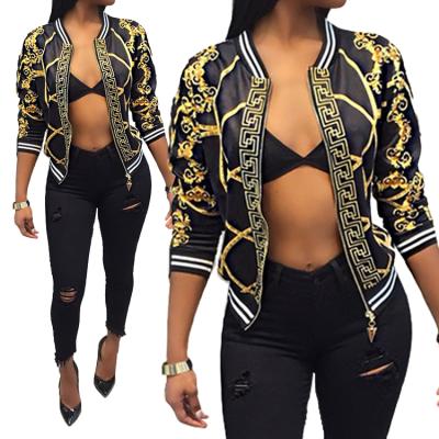 China 2021 Autumn New Fashion Printing Ladies Viable Jackets Short Coats for sale