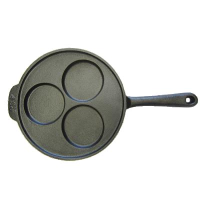 China Three-hole thickened non-stick Mini Omelette Pan Flat creative cast iron pan cheap custom-made CLASSIC cast iron for sale