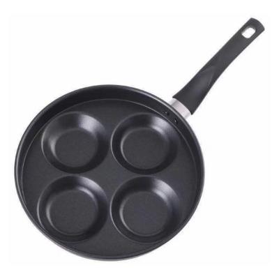 China No Stick Four-hole Cost-effective Japanese Omelette Egg Dumpling Pan Breakfast Pan Muffin Small Non-Stick Pancake Pan for sale