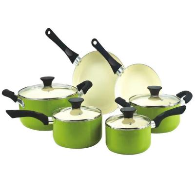 China New Non Sustainable Ceramic Stick Liner Induction Aluminum Cookware Cookware Set for sale