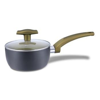 China Sustainable Wholesale Customize Aluminum Pan Non Stick Boiling Soup Cooking Pot With Wooden Handle for sale