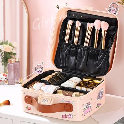 China Stored Cosmetic Bag Suitcase Box 202021 New Large Capacity Cosmetic Bag Storage Female Portable Cosmetics Suitcase Box for sale