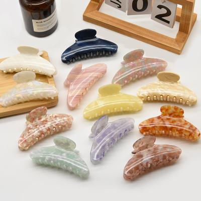 China New Big Headwear D&D Fashion Hair Grab Acetate Hairclaw Clip Ponytail Hair Clip Colorful Fashion Hairclaw Hairclaw Wholesale for sale