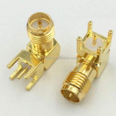 China RF Hongbo SMA-KWE Right Angle SMA Female PCBConnector for sale