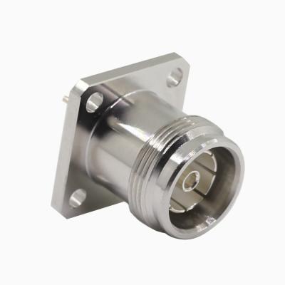 China Mini Low Din PIM 4.3-1.0 RF Radio Mounted Flange Connector Straight Panel Receptacle Jack for sale