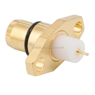 China RF Gold Plated BMA Female Panel Mount RF Straight Holes Connector Jack Flange 2 for sale