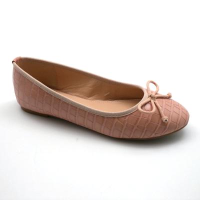 China Snakeskin PU Mouth Flat Comfortable Casual Shallow Women Dance Shoes Flat Pumps for sale