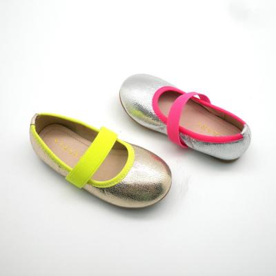 China Flat Hot Sale Dancing Fashion Cute Light Silver And Gold As Pics Or Customized Kids Shoes 2021 for sale