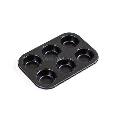 China 6 Cavity Mini Viable Non-Stick Cupcake Tray Cookie Baking Muffin Pan for sale