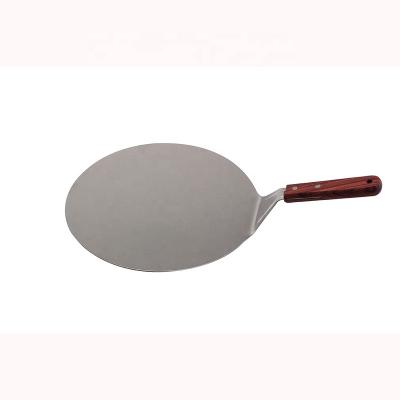 China Durable special wooden handle stainless steel pizza lifter pizza skin cake pusher for sale