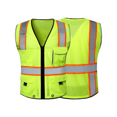 China Custom Hi-Force Style OEM High Visibility Reflective Safety Gilet American Safety Vest With Pockets For Men for sale