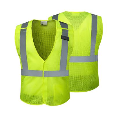 China High Quality High Visibility Polyester Mesh Breathable Safety Vest Sleeveless Reflective Safety Vest for sale