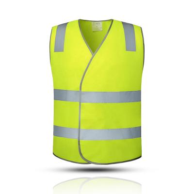 China High Visibility Logo Printed Custom Safety Vest Fluorescent Yellow Fabric Safety Vest for sale