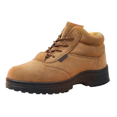 China Safety Boots Anti-Slip High Quality Industrial Breathable Suede Whip Steel Toe Shoes Construction Safety Shoes Boots for sale