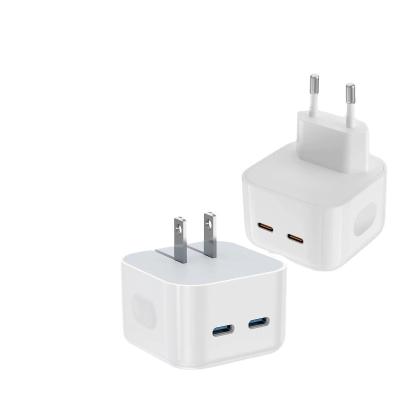 China Dual PD18W+18W 36W USB C Mobile Phone PD35W Mobile Phone Fast Chargers and Adapter Usb Charger Phones For Iphone 14 For Apple 13 for sale