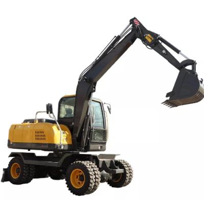 China Hengwang Earthmoving Machinery Mini Excavator Construction Equipment Wheel 8t Excavator 80M For Sale for sale