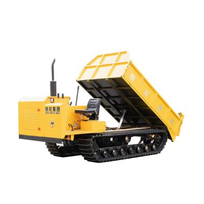 China Hengwang HW4000L 4000KG Track Site Loading Crawler Mini Dumper With Hydraulic Tipping 3700*1600*1200mm for sale