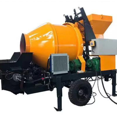 China Building Material Shops Two Function Type Electric / Diesel Power Concrete Mixer With Pump Machine for sale