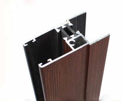 China 6063 6061 6060 Standard Aluminium Extrusion Profiles With Wood Grain Surface Treatment for sale