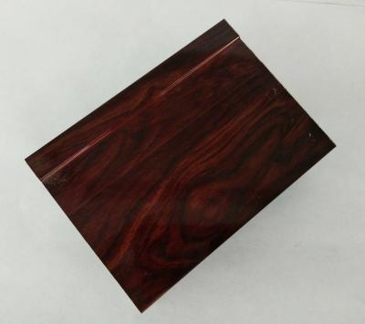 China Rectangle Wood Grain Electrophoresis Aluminium Door Profiles , Normal Length 6m for sale