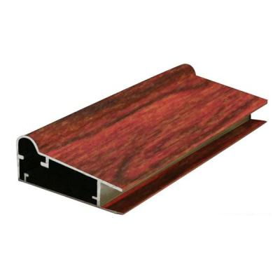 China Heat Transfer Windows T8 2.0mm Wood Finish Aluminium Profiles for sale