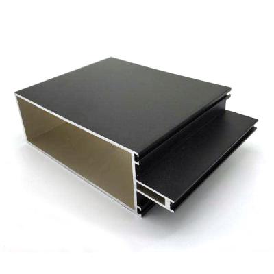 China Maschinell bearbeiteter Cnc Grey Powder Coating Aluminum Profiles für Glastür-Windows-Zwischenwand zu verkaufen