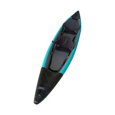 China Wholesale Fishing Canoe PVC Inflatable Kayak Two Seater Full Foldable Drop Point Inflatable Kayak for sale