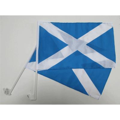 China Car Advertising EK Scotland Car Window Flag 2021 With Scottish Auto Pole Car Flag for sale