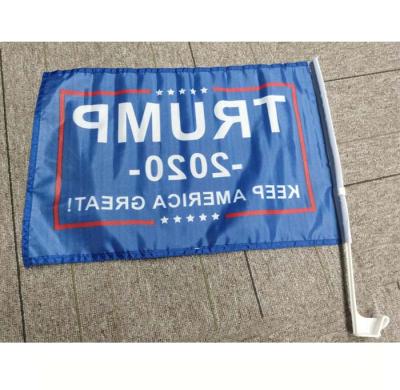 China Donald Trump Car Flag Custom Printed STEERING ON Car Trump Flag Car for sale