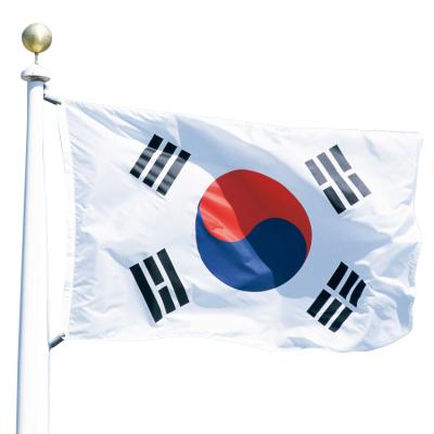 China Cheap 90x150cm South Korea Sports And Games Polyester National Flag Country Flag for sale