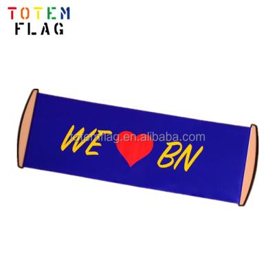 China PVC Flex Banner Size Scrolling, Cheering Fan Roll Banner, Hand Held Scroll Banner for sale