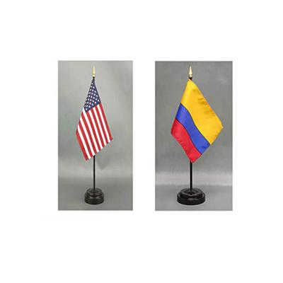 China Hotel and Resort USA and Colombia Friendship Table National Flag for sale