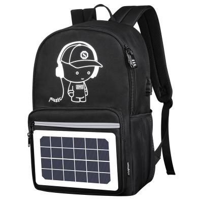 China With USB Hot Sale Boys Travel Duffel Bag Solar Panel Charging USB Multi-layer Teens Backpack for sale