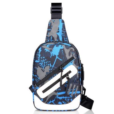 China Waterproof Hot Selling Luminous Customized Cross - Body Sling Bag Men Waterproof Sport Trunk Bag for sale