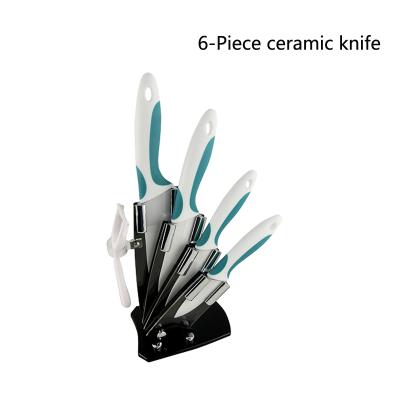 China Minimalist Zirconia Ceramic 6-Piece Knife Set 3456 Inch Fruit Knife OEM Household Kitchen Knife for sale