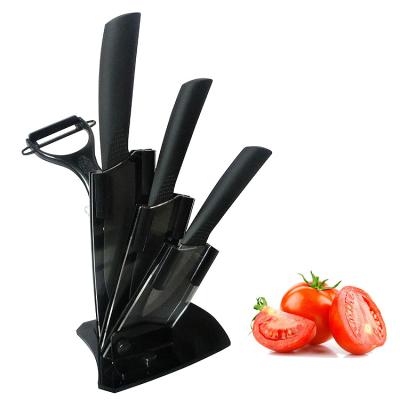 China Minimalist Five Piece Black Ceramic Knife 345 Inch Fruit Peeler Universal Blade Sharp Wear-resistant Stainless Steel for sale