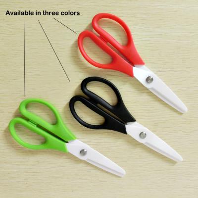 China ZHONGSHENG Stain Household Kitchen Scissors PP Ceramic Black Plastic Handle Sharp Wear Resistant European Standard 8 Inch for sale