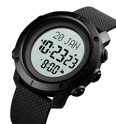 China Custom Skmei 1728 Muslim Watch Azan Alarm Logo With Qibla Direction Digital Prayer Multifunction Watches for sale