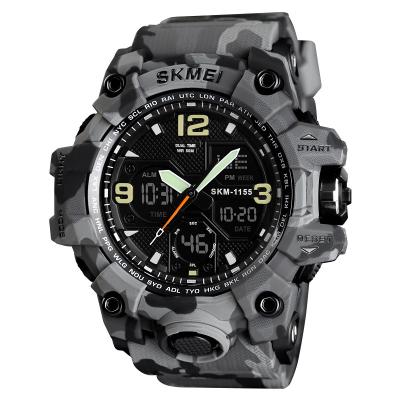 China Hot Selling SKMEI 1155B Alarm Dual Time Sport Watch Analog-Digital Watches For Men for sale