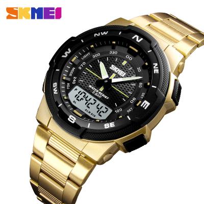 China Automatic Date Skmei Digital 1370 Wristwatches Own Brand Watch Gold Analog-Digital Watch for sale