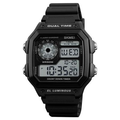 China Waterproof Alarm Skmei ABS Plastic Digital Sports Watches Mens Watches #1299 for sale