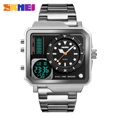 China Dual Alarm Skmei 1392 Stainless Steel Time Water Resistant 3ATM Chrono Sports Luxury Watch for sale