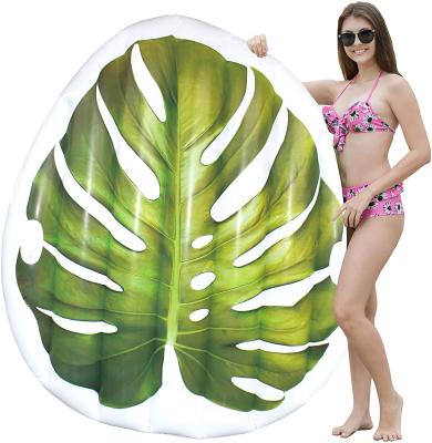 China Hot Selling PVC Giant Inflatable Tropical Leaf Pool Float For Summer Pool Raft Lounge For Adults And Kids for sale