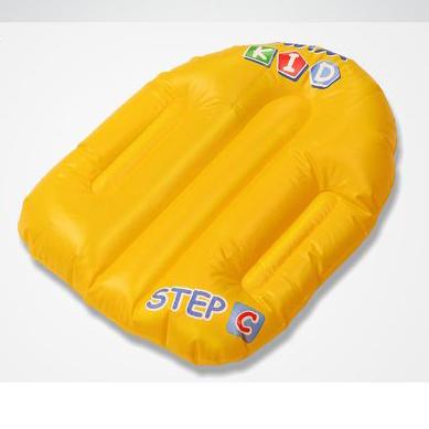 China Indoor& Outdoor Bright Color Yellow Kids Swim Inflatable Surfboard for sale