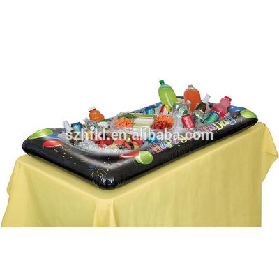 China Sustainable Blue Stripes Inflatable Buffet Commercial Salad Bar For Swimming Pools , Inflatable Maintenance Bar for sale