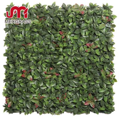 China Orange Leaves 1m Wall Hanging Plants Green Grass Artificial Wall System Durable 1m for sale