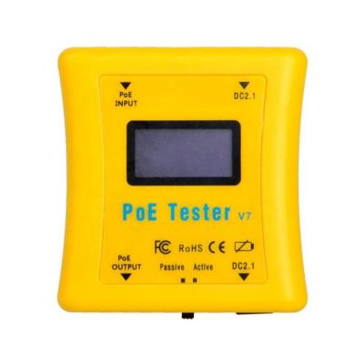 China PoE Gen2 tester display shows volts amps and watts for 802.3af/at passive PoE and DC power supply with Easy PoE Gen2 Detector for sale