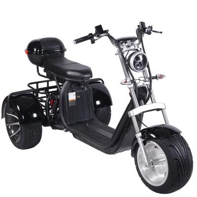 China Factory Lingte X330 Electric Tricycle Big Size 60V 2000W 3000W Motor 2 Seats Citycoco 3 Wheels Unisex Strong Electric Scooter For Adults for sale